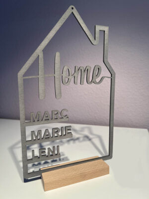Hausanhänger "Home" mit Vornamen