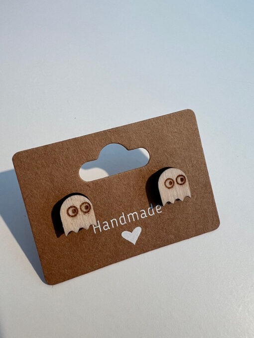 Holzohrring Pacmangeist
