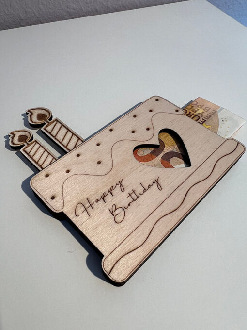 Geldgeschenk Torte mit "Happy Birthday" – Bild 2