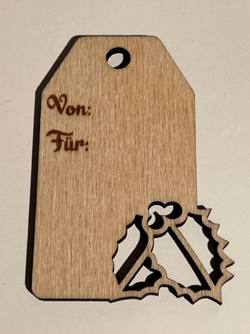 Geschenkanhänger mit Mistelzweig