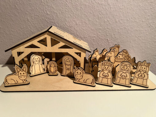Krippenspiel mit Figuren