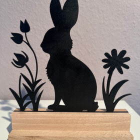 Aufsteller "Hase mit Blumenwiese"